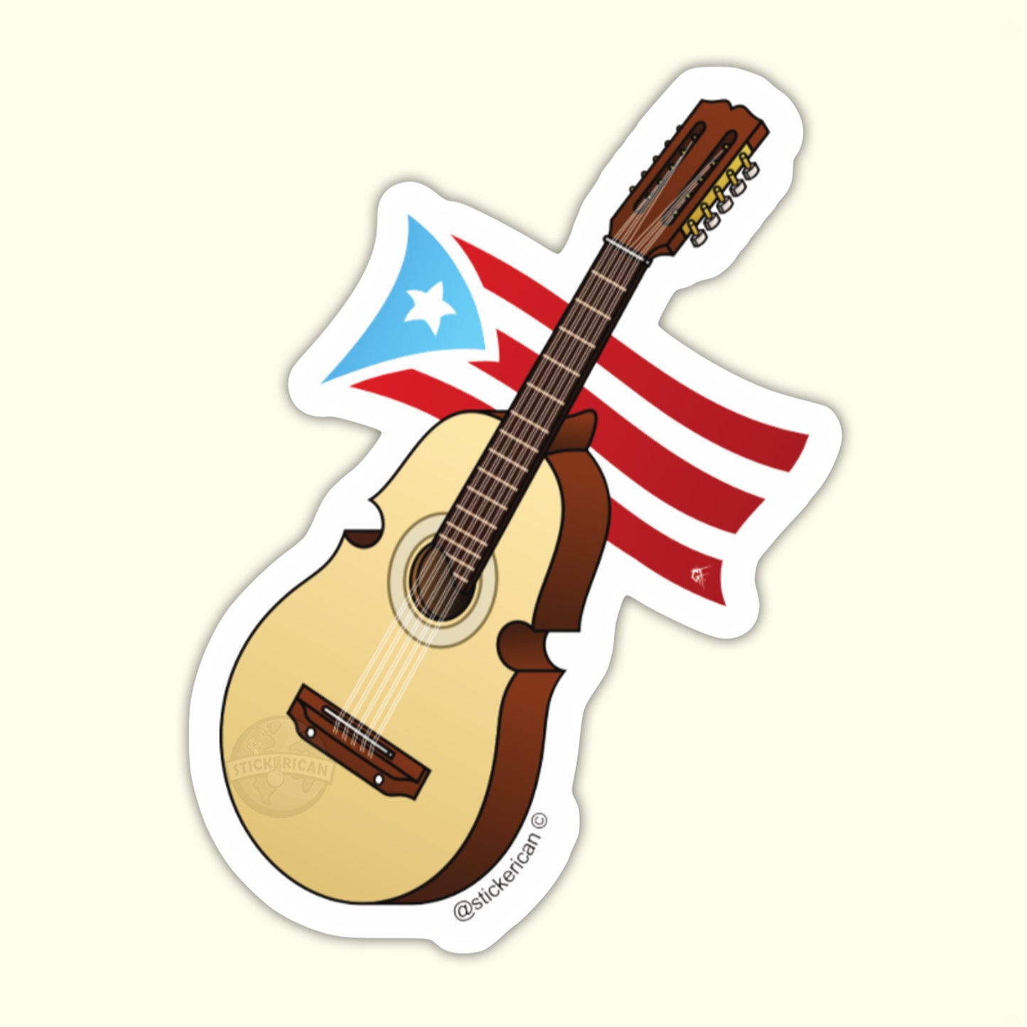 “Cuatro Puertorriqueño” - Original Sticker