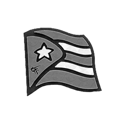 "Bandera de Puerto Rico Negra" - Croc Charm