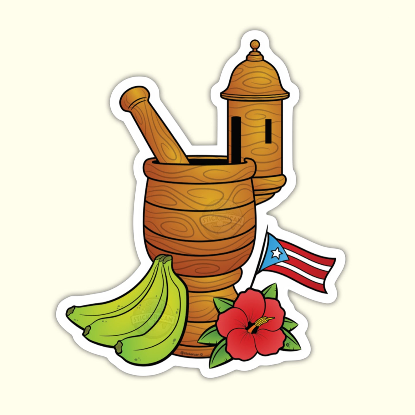 “Pilón Boricua” - Original Sticker