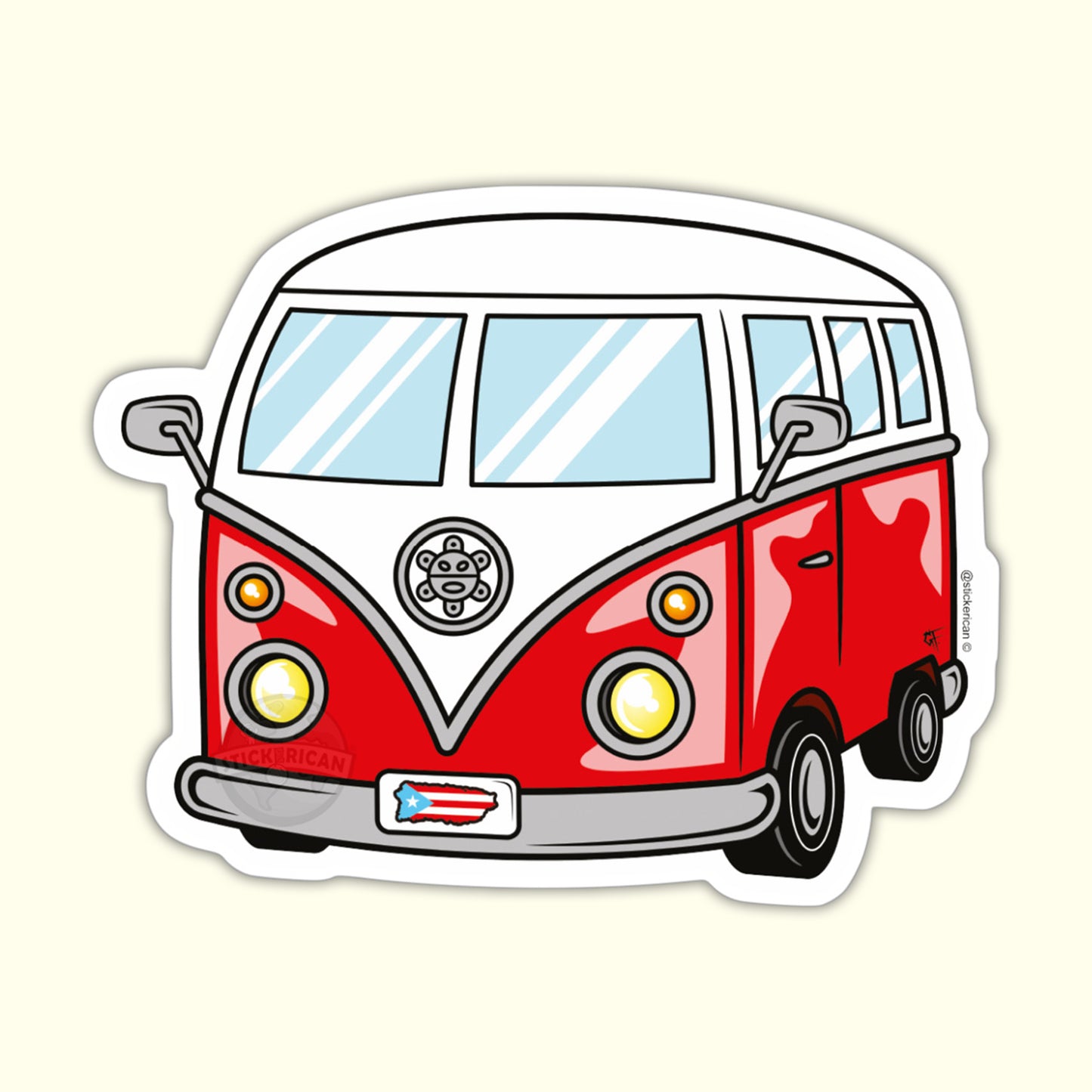 “Van Boricua” - Metallic Sticker