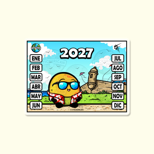Queni en el Viejo San Juan - Marbete Sticker