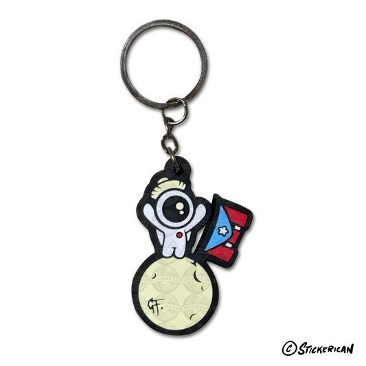 Boricua en la Luna - PVC Keychain