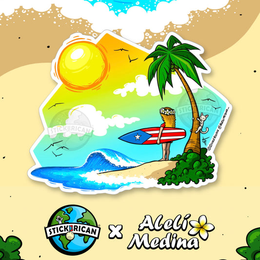 Atardecer Boricua - Stickerican x Alelí Medina Collection