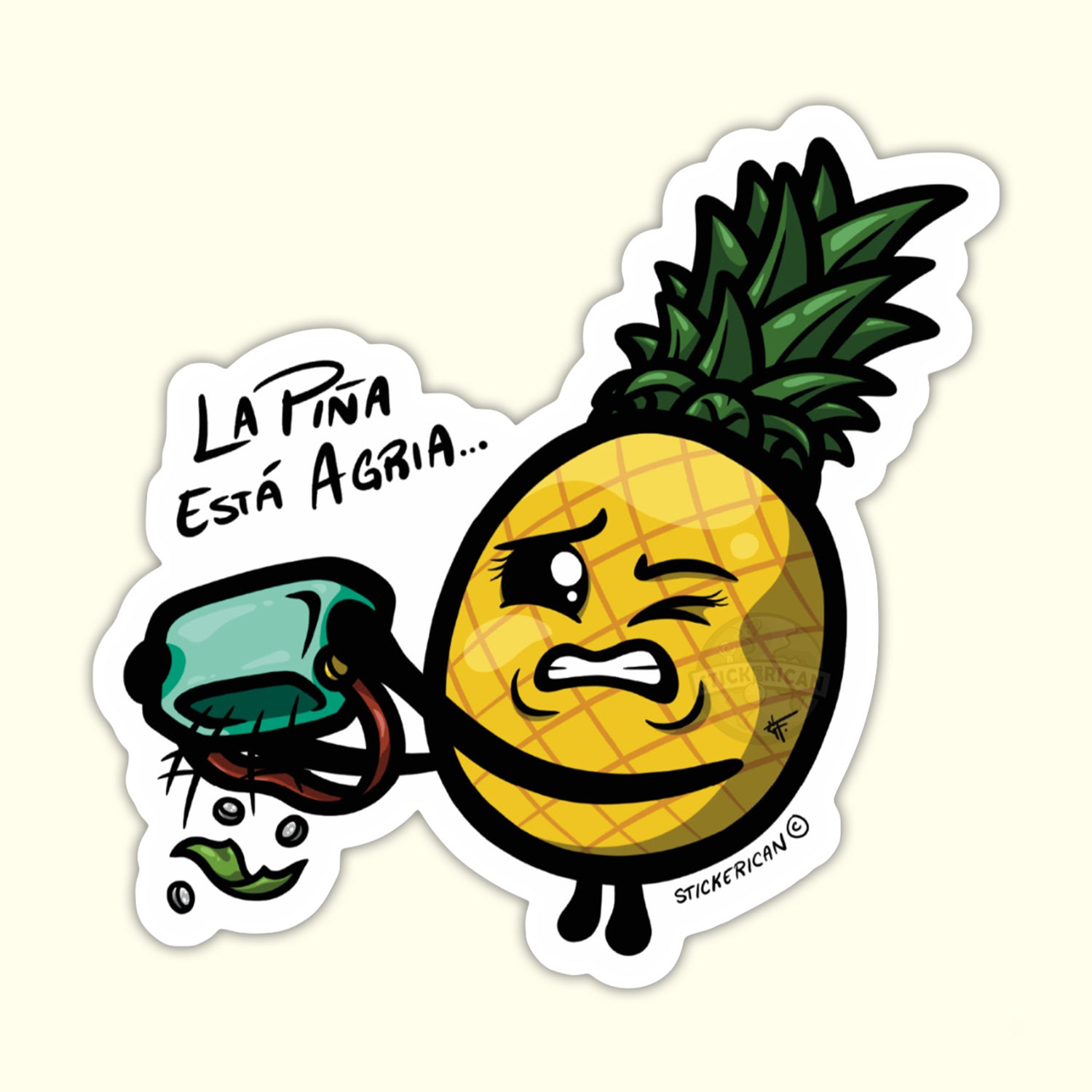 La Piña Está Agria – Stickerican®