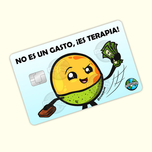No es un Gasto, es Terapia - Sticker para Tarjeta de Crédito