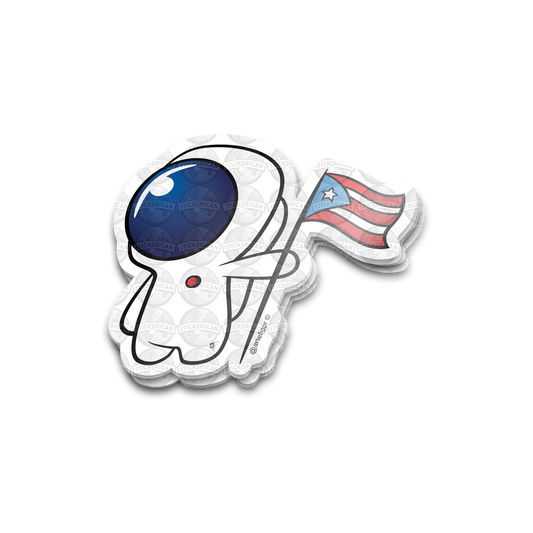 “Astronauta Boricua” - Glow-in-the-Dark Sticker