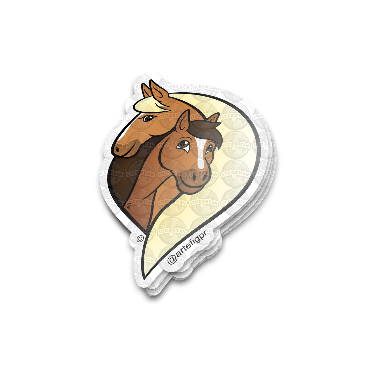 Horse Mother and Young - Original Sticker